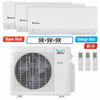 Klimaire 27,000 BTU 3-Zone Hyper Heat Wall Mounted Mini Split Heat Pump | 21 SEER2 | 9k + 9k + 9k | R454B