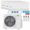 Klimaire 26,000 BTU 3-Zone Wall Mounted Mini Split Heat Pump | 23 SEER2 | 9k + 9k + 9k | R454B