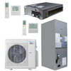Klimaire 35,000 BTU 2-Zone Regular Heat Ducted Concealed Air Handler Mini Split Heat Pump | 20 SEER2 | 18k + 18k | R454B | KMIR