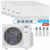 Klimaire 27,000 BTU 4-Zone Hyper Heat Wall Mounted Mini Split Heat Pump | 21 SEER2 | 6k + 6k + 6k + 6k  | R454B