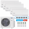 Klimaire 35,000 BTU 5-Zone Wall Mounted Mini Split Heat Pump | 23.1 SEER2 | 6k + 6k + 9k + 9k +9k | R454B
