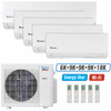 Klimaire 35,000 BTU 5-Zone Wall Mounted Mini Split Heat Pump | 23.1 SEER2 | 6k + 9k + 9k + 9k +18k | R454B