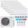 Klimaire 35,000 BTU 5-Zone Wall Mounted Mini Split Heat Pump | 23.1 SEER2 | 9k + 9k + 9k + 9k +12k | R454B