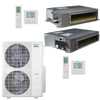 Klimaire 60,000 BTU 2-Zone Regular  Heat Ducted Recessed Mini Split Heat Pump | 18 SEER2 | 12k + 18k | R454B | KMIR