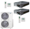 Klimaire 60,000 BTU 2-Zone Regular  Heat Ducted Recessed Mini Split Heat Pump | 18 SEER2 | 18k + 18k | R454B | KMIR