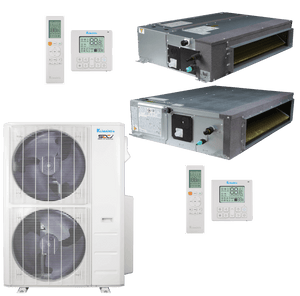 Klimaire 60,000 BTU 2-Zone Regular  Heat Ducted Recessed Mini Split Heat Pump | 18 SEER2 | 18k + 24k | R454B | KMIR
