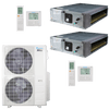 Klimaire 45,000 BTU 2-Zone Regular  Heat Ducted Recessed Mini Split Heat Pump | 20.4 SEER2 | 24k + 24k | R454B | KMIR