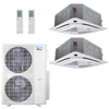Klimaire 45,000 BTU 2-Zone Regular Heat Ceiling Cassette Mini Split Heat Pump | 24 SEER2 | 12k + 18k | R454B | KMIR