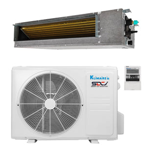 12,000 Btu 19 SEER2 Klimaire Ducted Recessed Mini-split Inverter Air Conditioner Heat Pump System 220V 1