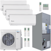 Klimaire 36,000 BTU 4-Zone Regular Heat Wall Mount - Air Handler Mini Split Heat Pump | 20.45 SEER2 | 9k + 9k + 12k + 18k | R454B | KMIR