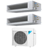 Daikin 2-Zone Concealed Ducted Mini-Split 36000 BTU Heat Pump Air Conditioner 24k + 24k - 14.9 SEER2 1