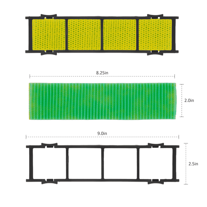 Vitamin C Healthy Fresh Ductless Mini-split Air Filter | Qty 2