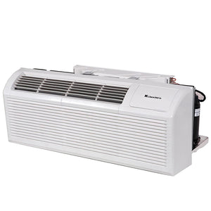 Klimaire PTAC 12,000 Btu Air Conditioner Heat Pump with 3.5kW Heater - 208-230V - 20A 1