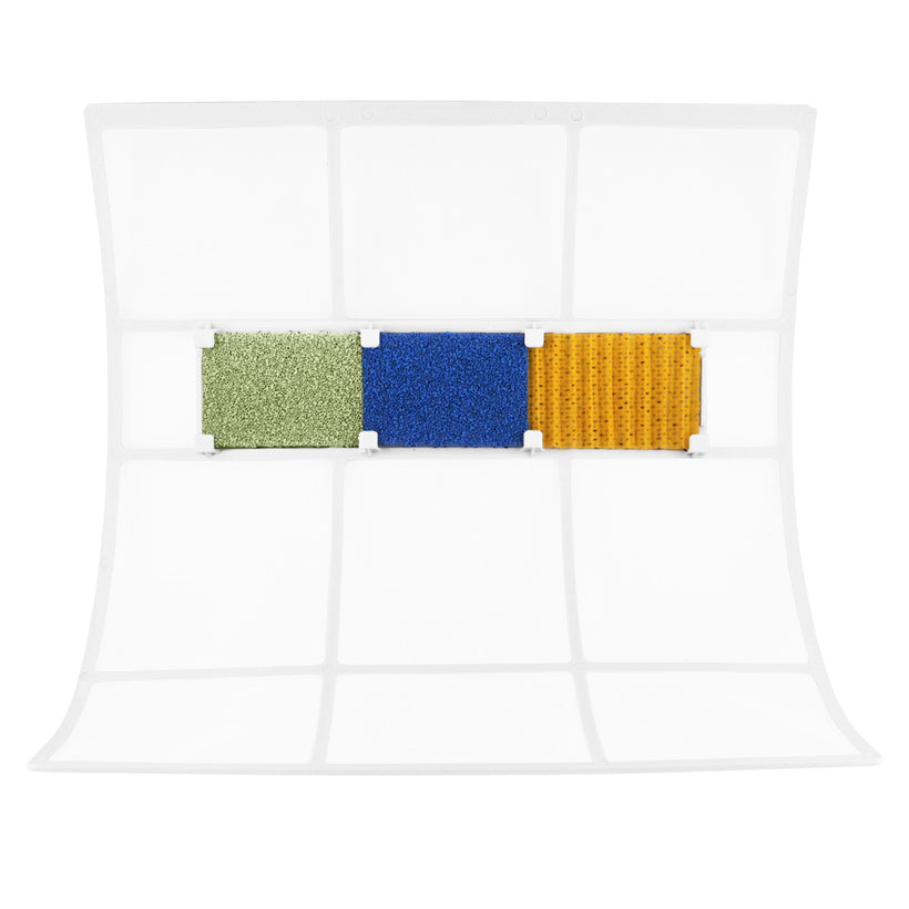 Photocatalyst-Activated Carbon-Static Free & Tea Polyphenols-Anion-Vitamin C 3-in-1 Ductless Mini Split Air Filters Kit