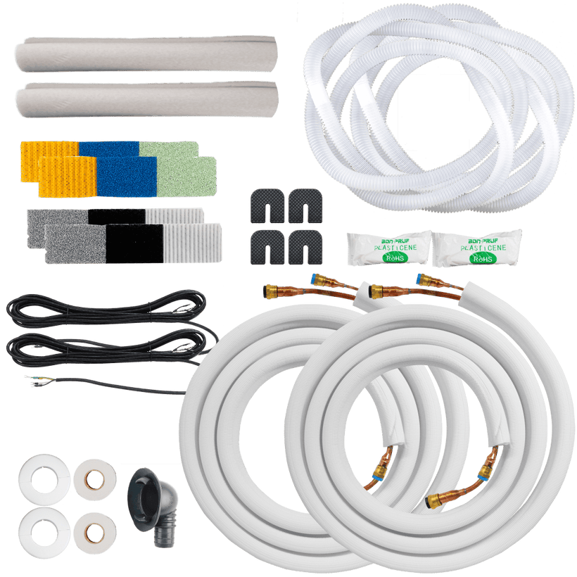 Klimaire DIY 36,000 BTU 2-Zone Regular Heat Wall Mounted Mini Split Heat Pump | 22.5 SEER2 | 18k + 18k | R454B | KMIP
