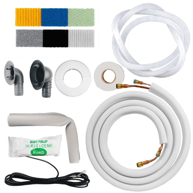 Klimaire DIY 36,000 BTU 2-Zone Regular Heat Wall Mounted Mini Split Heat Pump | 22.5 SEER2 | 12k + 18k | R454B | KMIP