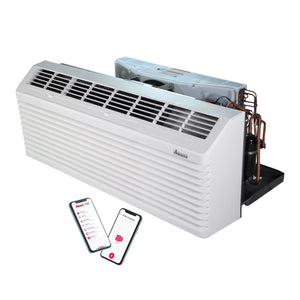 AMANA PTAC 15,000 BTU Air Conditioner Heat Pump PTH153J35AXXX with 3.5 kW Heater 20 Amp plug R32 1