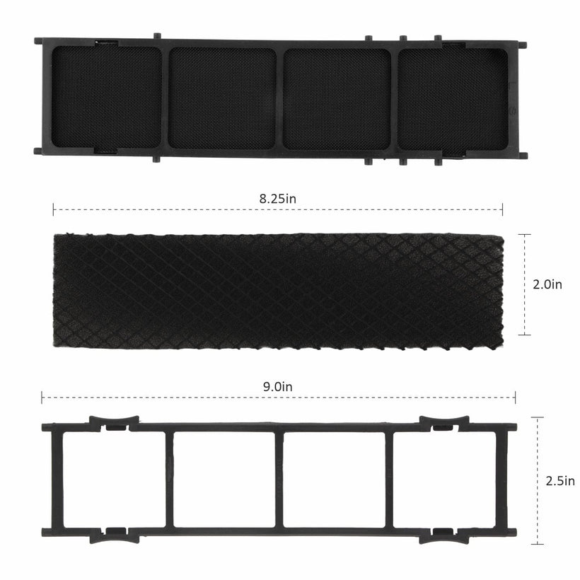 Activated Carbon Fiber Ductless Mini-split Air Filter | Qty 2