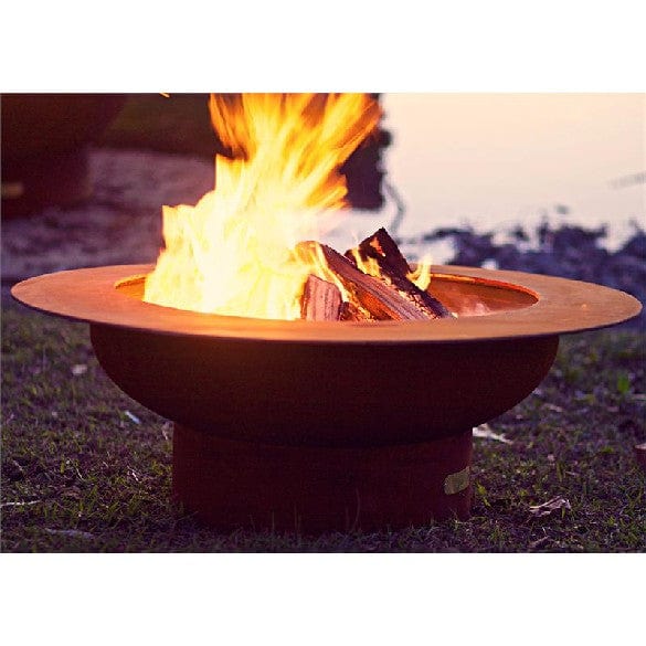 Fire Pit Art Saturn Gas Fire Pit Burner with Penta 18 In Burner Electronic AWEIS - Natural Gas