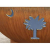 Fire Pit Art Tropical Moon Gas Fire with Penta 24'' Burner Match Lit