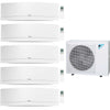 Daikin 5-Zone Wall Mounted Emura White Ductless Mini-Split 48000 BTU Heat Pump Air Conditioner 9k + 9k + 12k + 12k + 12k - 20.6 SEER2 1