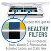 Photocatalyst-Activated Carbon-Static Free & Tea Polyphenols-Anion-Vitamin C 3-in-1 Ductless Mini Split Air Filters Kit