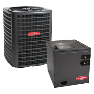 1.5 Ton Goodman 13.4 SEER Air Conditioner & Coil Cooling System – 14” Coil Width Upflow/Downflow Installation 1