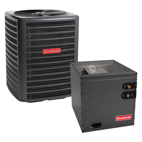 2 Ton Goodman 13.4 SEER Air Conditioner & Coil Cooling System – 17.5” Coil Width Upflow/Downflow Installation