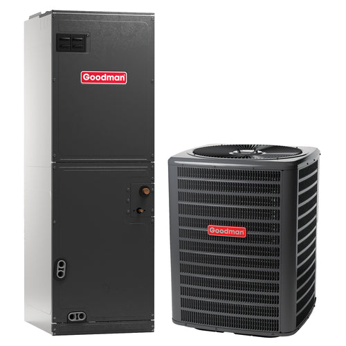2.5 Ton Goodman up to 15.2 SEER2 High Efficiency Multi-position ECM Air Handler Central Air Conditioner System