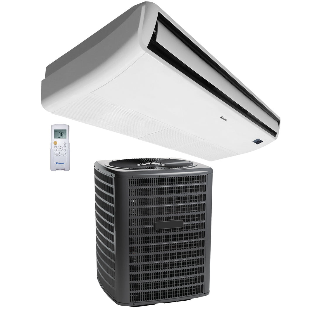 Klimaire 60,000 BTU Ductless Ceiling Suspended Unit with 60,000 BTU up to 14.3 SEER2 Air Conditioner