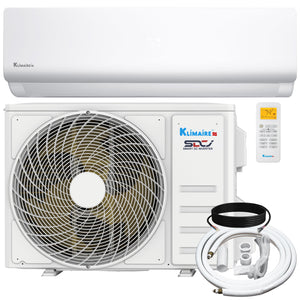 Klimaire 18,000 Btu 17 SEER2 Wall Mounted Single Zone Ductless Mini-Split Heat Pump Air conditioner with 16 Ft. Kit | 230V | R3
