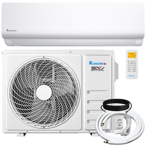Klimaire 24,000 Btu 17 SEER2 Wall Mounted Single Zone Ductless Mini-Split Heat Pump Air conditioner with 16 Ft. Kit | 230V | R32