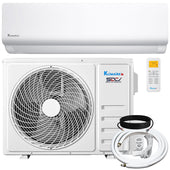 Klimaire 24,000 Btu 17 SEER2 Wall Mounted Single Zone Ductless Mini-Split Heat Pump Air conditioner with 16 Ft. Kit | 230V | R32
