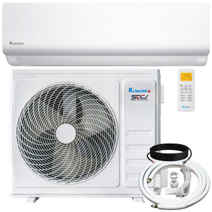 Klimaire 36,000 Btu 17 SEER2 Wall Mounted Single Zone Ductless Mini-Split Heat Pump Air conditioner with 16 Ft. Kit | 230V | R32