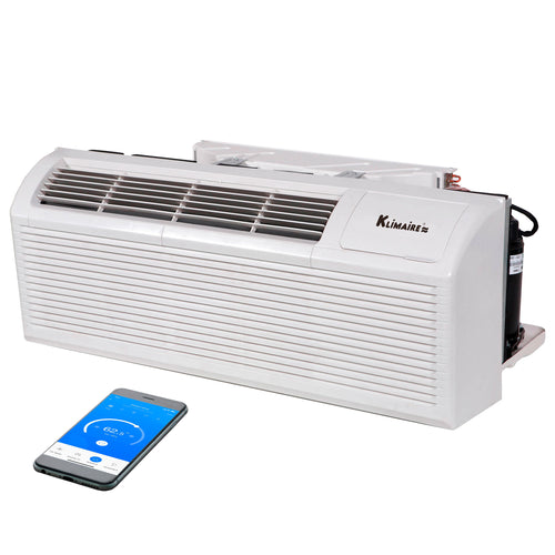 Klimaire PTAC 15,000 Btu Air Conditioner Heat Pump R-32 with 5kW Heater - 208-230V - 30A