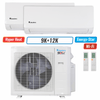 Klimaire 26,000 BTU 2-Zone Hyper Heat Wall Mounted Mini Split Heat Pump | 23 SEER2 | 9k + 12k | R45B