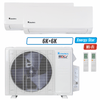 Klimaire 18,000 BTU 2-Zone Wall Mounted Mini Split Heat Pump | 23 SEER2 | 6k + 6k | R454B