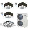 4-Zone Klimaire 23.9 SEER2 Multi Split Ceiling Cassette Air Conditioner Heat Pump System 12+12+12+24 1