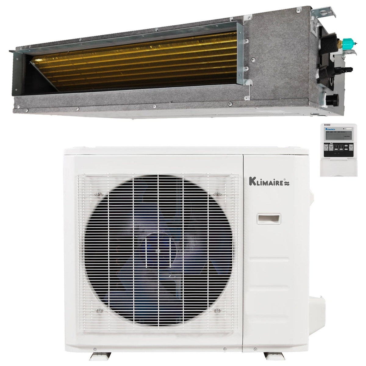 24,000 Btu 19 SEER2 Klimaire Ducted Recessed Mini-split Inverter Air C ...