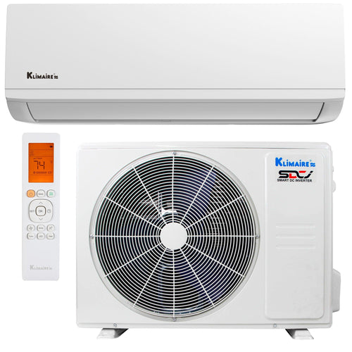 18,000 BTU Klimaire 22 SEER2 HYPER-HEAT Ductless Mini-Split Inverter Air Conditioner Heat Pump WiFi Ready System (230 Volt)