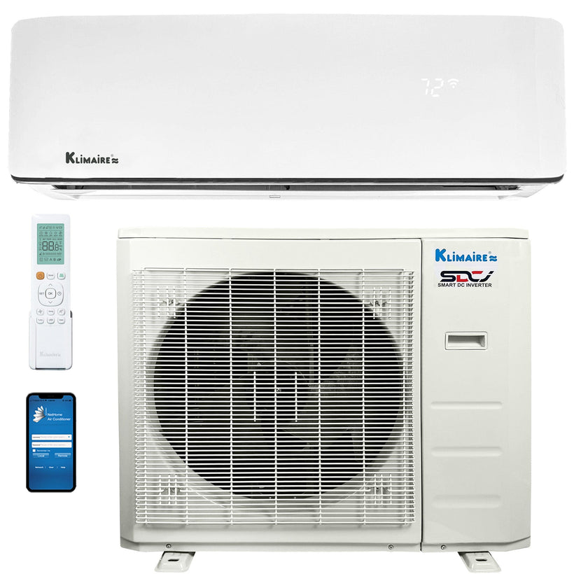 Klimaire 30,000 Btu 18.6 SEER2 220V Wall-mounted Ductless Mini-split Air Conditioner Heat Pump Scratch & Dent