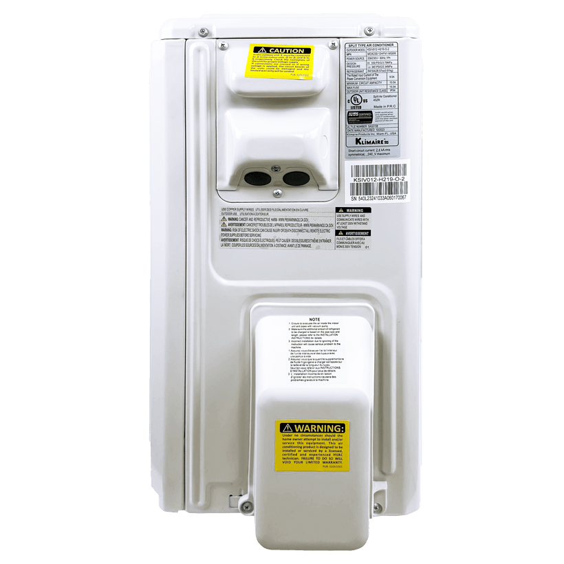 9,000 BTU Klimaire KSIV009-H119-O-2 Mini-split Inverter Heat Pump Unit 21.5 SEER2 115V Scratch & Dent
