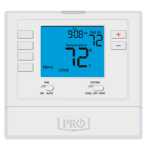 Pro1 T715 Multi-stage Gas 2 Heat, 2 Cool 5/1/1 Programmable Thermostat Battery or Hardwired Powered 1