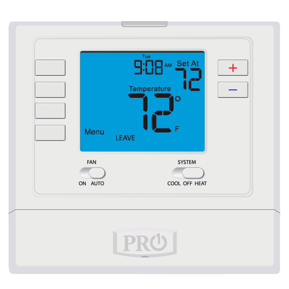 Pro1 T715 Multi-stage Gas 2 Heat, 2 Cool 5/1/1 Programmable Thermostat Battery or Hardwired Powered
