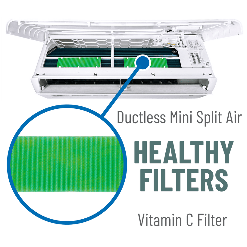 Vitamin C Healthy Fresh Ductless Mini-split Air Filter | Qty 2