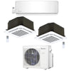 3-Zone Klimaire 23.5 SEER2 Multi Split Ceiling Cassette Wall Mount Air Conditioner Heat Pump System 12+12+12 1