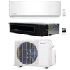 2-Zone Klimaire 20 SEER2 Multi Split Wall Mount Ducted Air Conditioner Heat Pump System 9+12 1