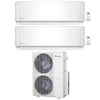 2-Zone Klimaire 21.1 SEER2 Multi Split Wall Mount Air Conditioner Heat Pump System 18+24 1