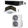2-Zone Klimaire 20.8 SEER2 Multi Split Ceiling Cassette Ducted Air Conditioner Heat Pump System 18+24 1