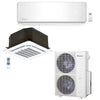 2-Zone Klimaire 21.1 SEER2 Multi Split Ceiling Cassette Wall Mount Air Conditioner Heat Pump System 18+24 1